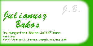 julianusz bakos business card